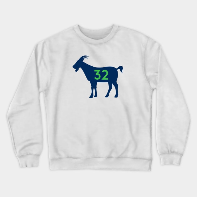 MIN GOAT - 32 - White Crewneck Sweatshirt by KFig21